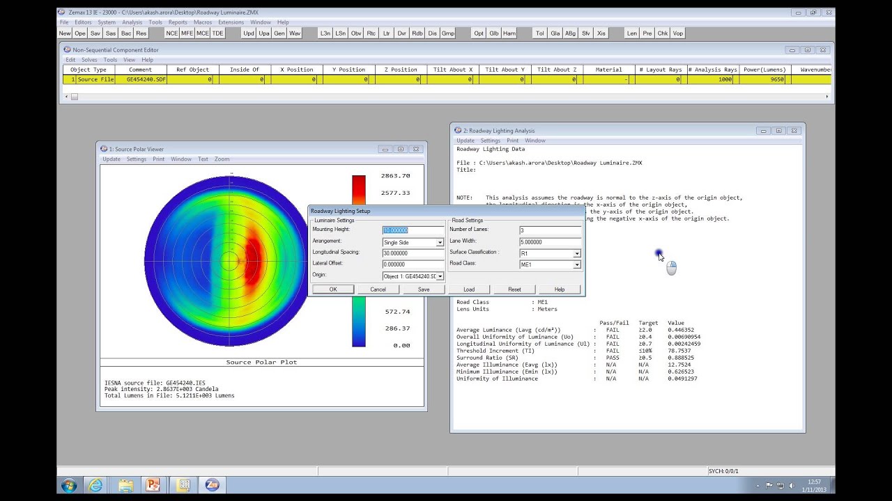 Roadway Lighting Designer - Zemax 13 Breakthrough Feature