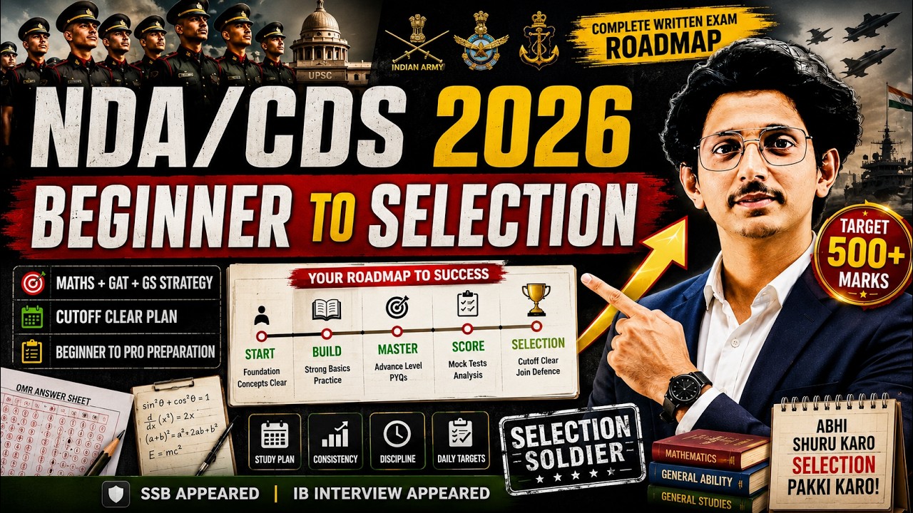 NDA/CDS 2026 Complete Roadmap 🔥 From Beginner to Selection | 500+ Marks Strategy by Ravi Sir