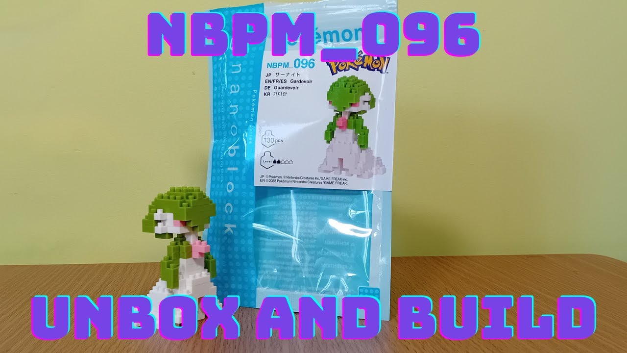 NBPM_096 Pokemon Nanoblock Gardevoir Unbox and Build