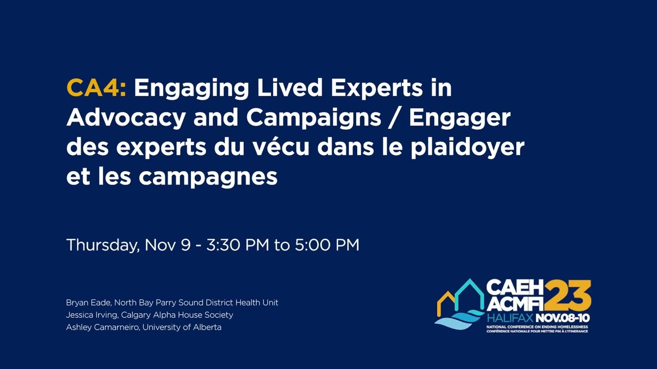 CA4: Engaging Lived Experts in Advocacy and Campaigns