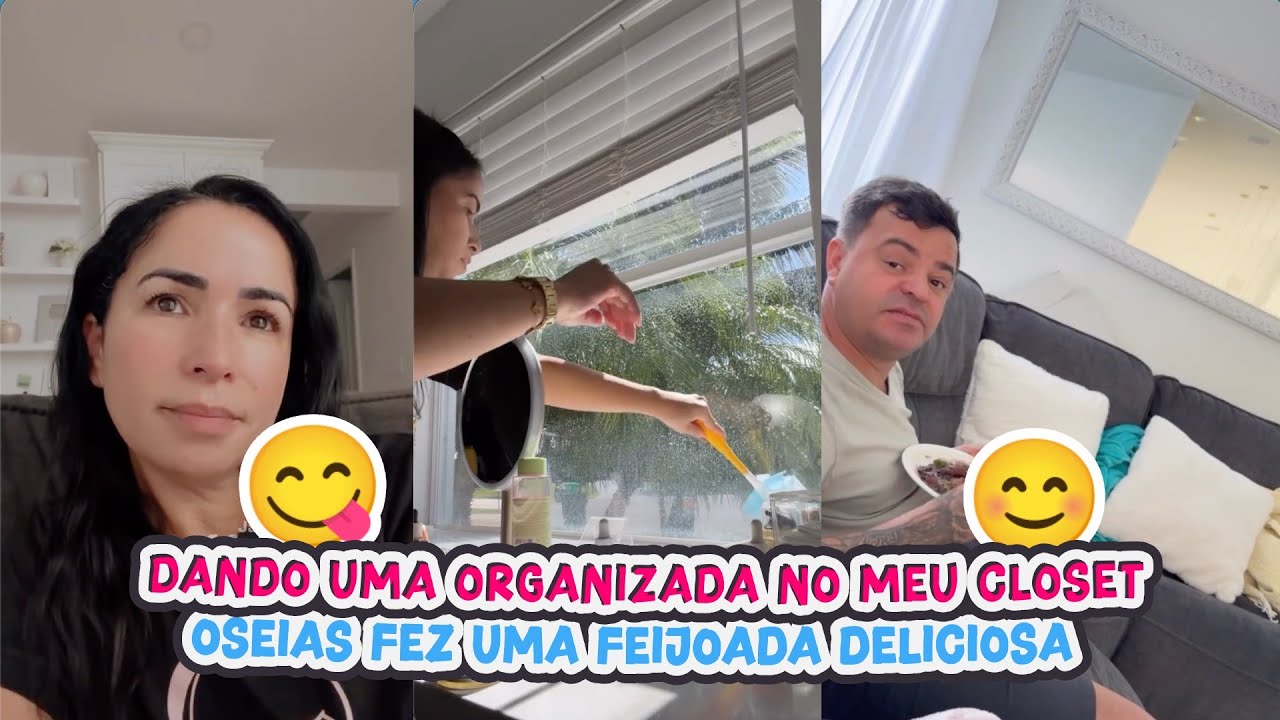DANDO UMA ORGANIZADA NO MEU CLOSET+OSEIAS FEZ UMA FEIJOADA DELICIOSA!