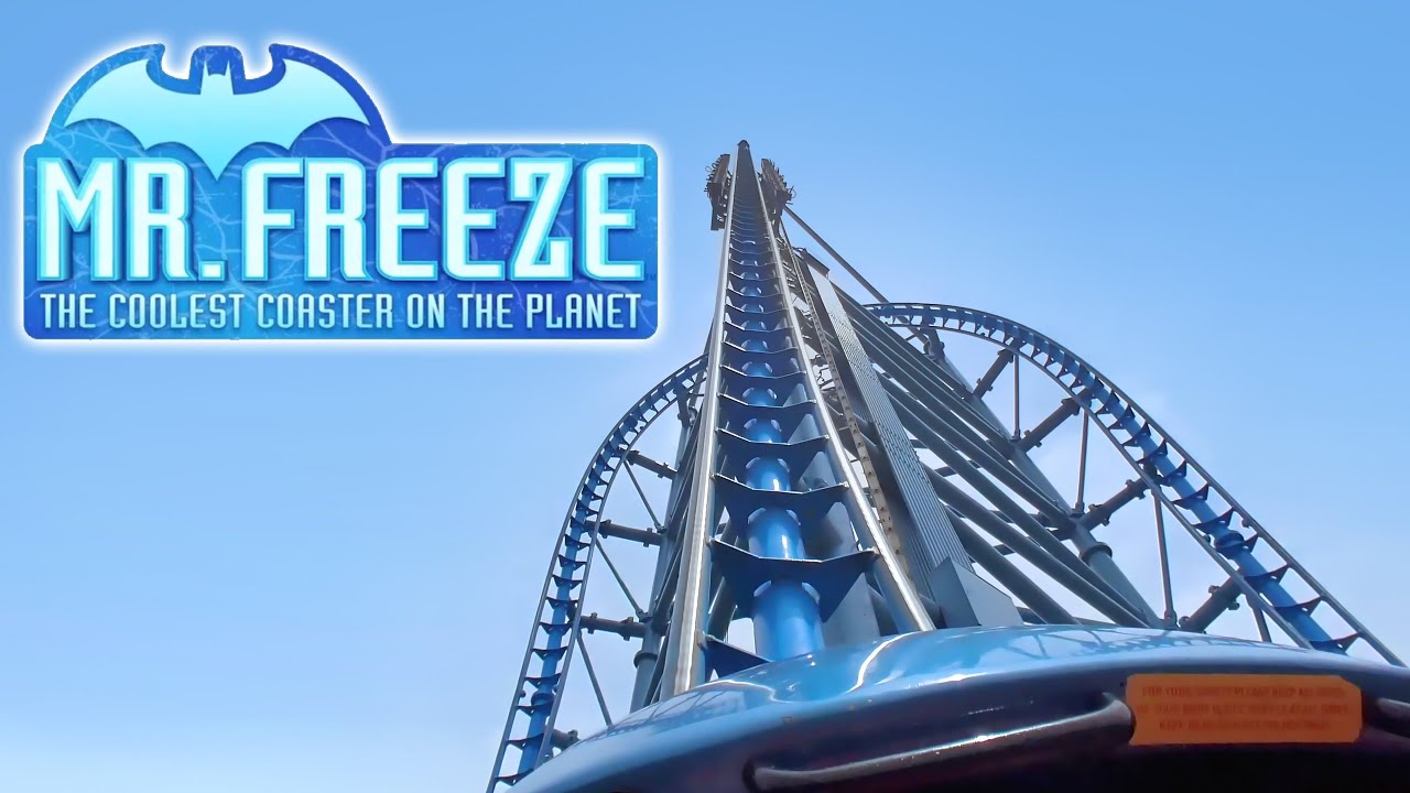 Mr Freeze Roller Coaster - POV Front Row - Six Flags over Texas