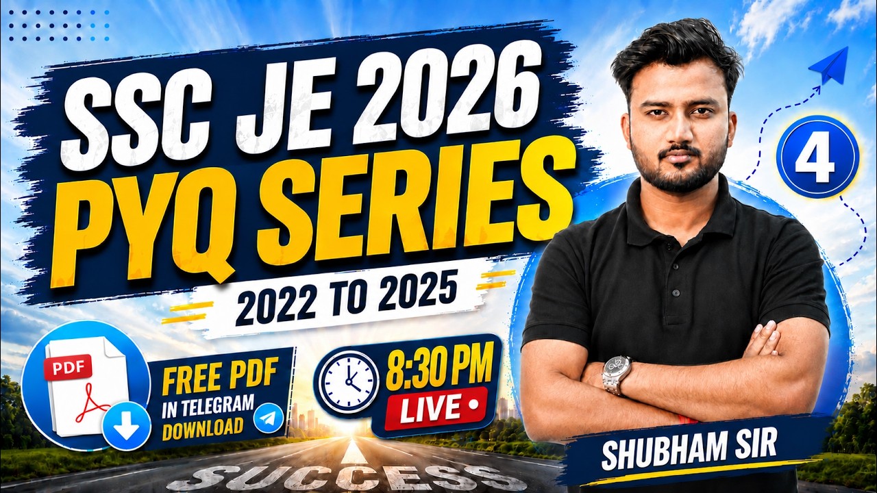 SSC JE PYQ Series 2022&ndash;2025 | Civil Engineering Previous Year Questions | Lecture 4