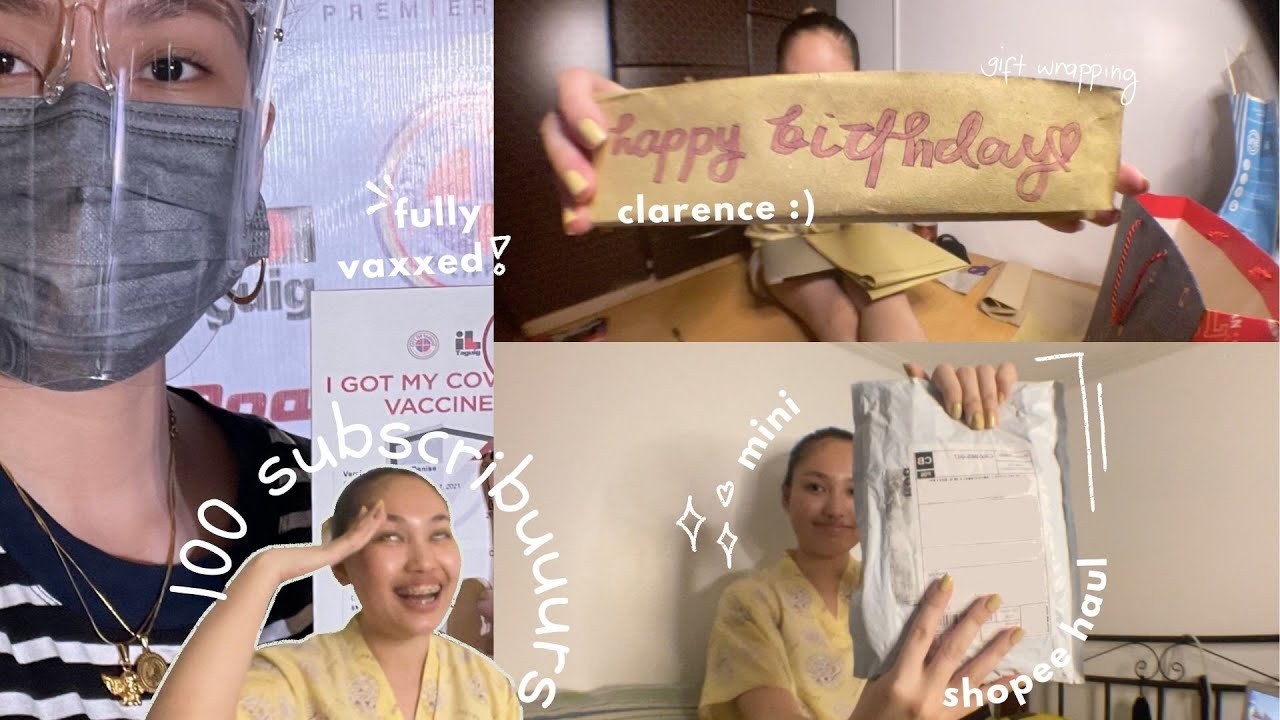 vlog \\ vaccination day, gift for cla, shopee mini haul ✌🏻
