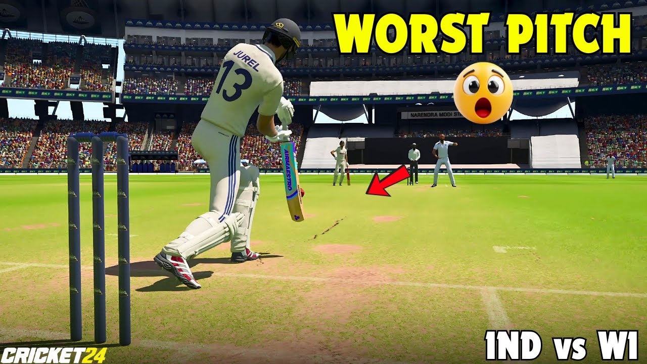 🤯🔥Can I Score 500 on an Impossible Pitch? 😱 | IND vs WI Test Match | Cricket 24