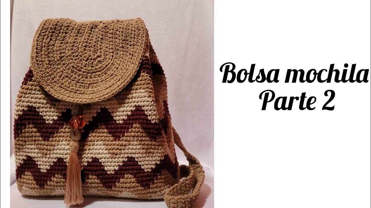 Bolsa mochila em crochê  parte 2