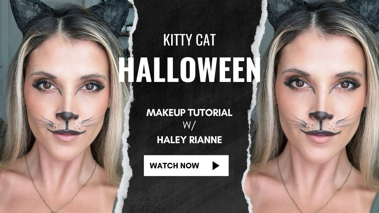 Easy How to Kitty cat Halloween makeup tutorial