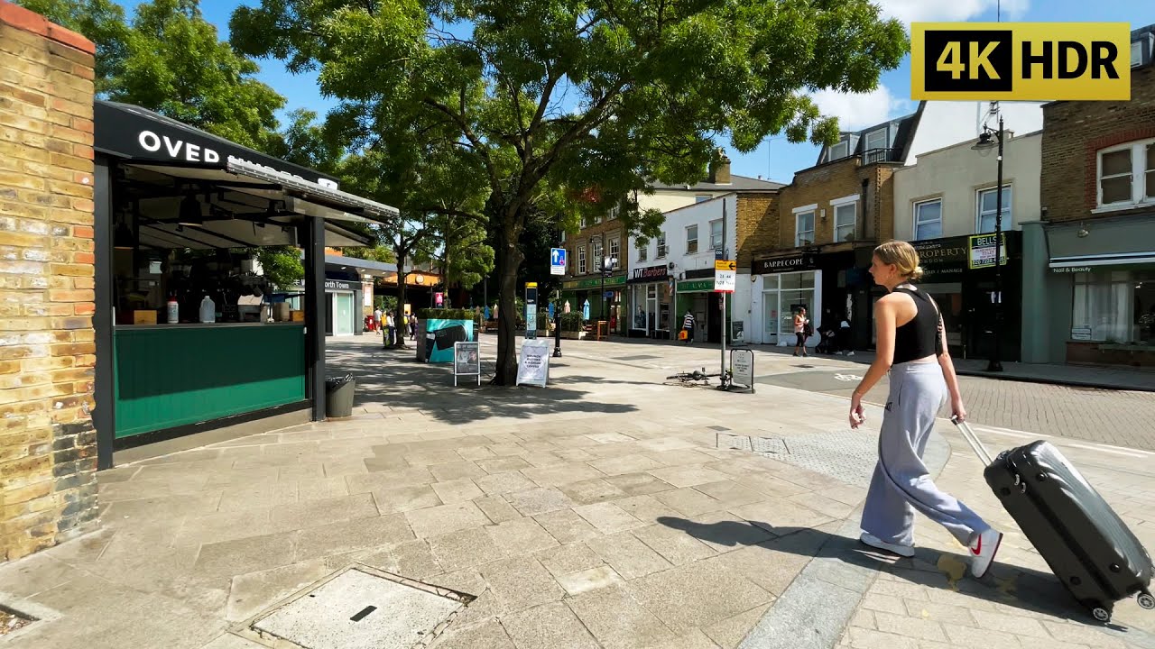 Walking around Wandsworth Town Station, Old York Road, Ferrier Street, London Walking Tour 4K HDR