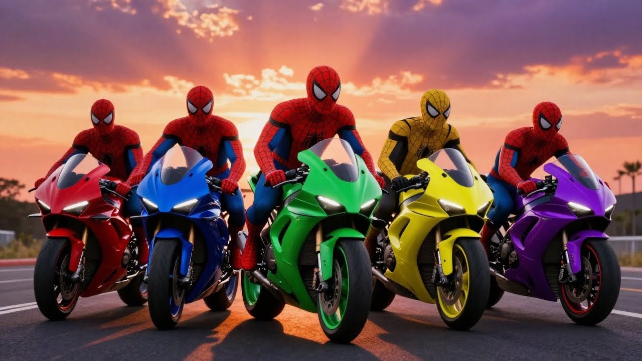 Spider-Man vs Spider-Man Bike Race Challenge! #gaming #games 