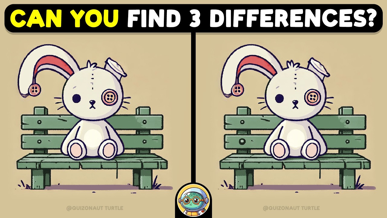 🐢🧩 Spot 3 Differences | The Ultimate Puzzle Hunt 🧩🐢 | Quizonaut Turtle