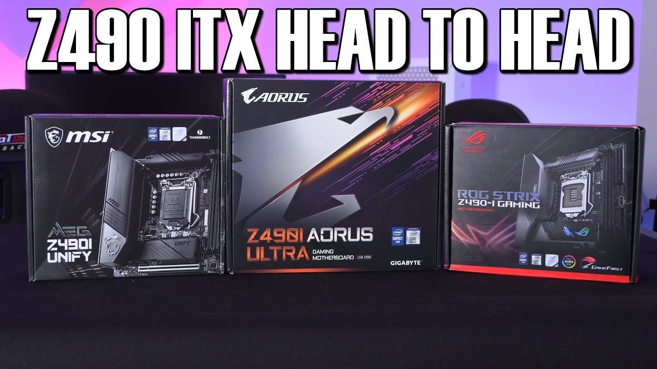 Z490 ITX Round Up Z490i Aorus Ultra, MSI Z490i Unify, ROG Strix Z490i Gaming