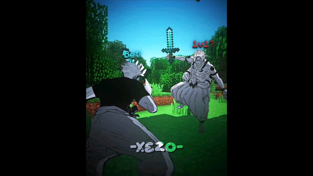 Gojo Vs Sukuna Minecraft Edition 🟩🟫 「MINECRAFT/JJK」#anime #manga #jjk #gojo #sukuna #vs #minecraft