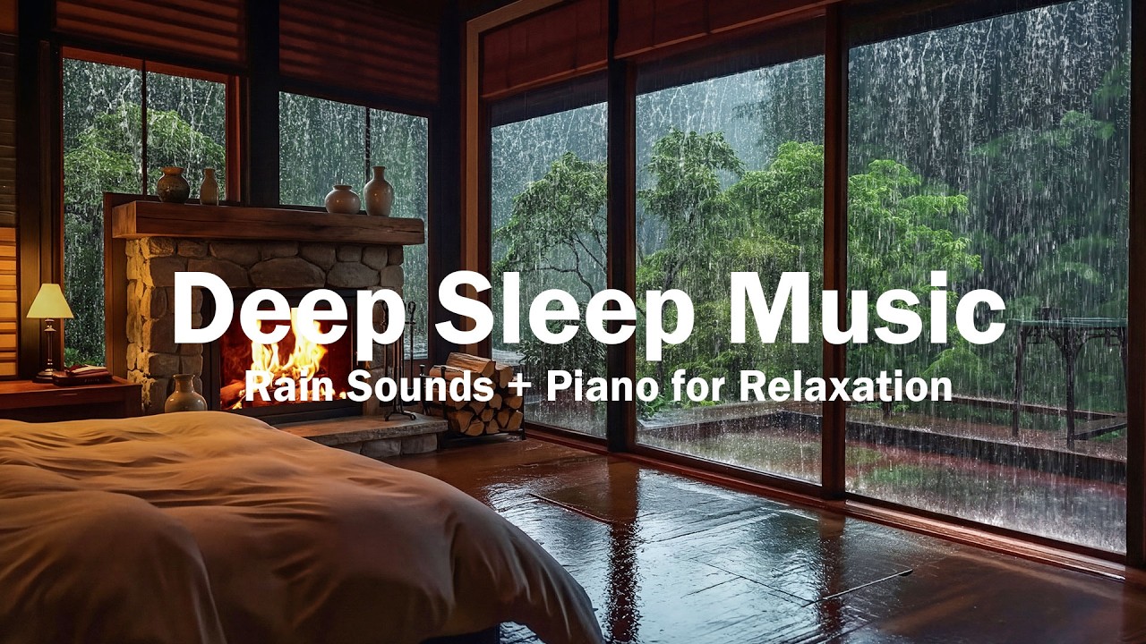 Calm Your Anxiety to Sleep Instantly – Relaxing Piano Music & Rain Sounds for Sleeping,Stress Relief