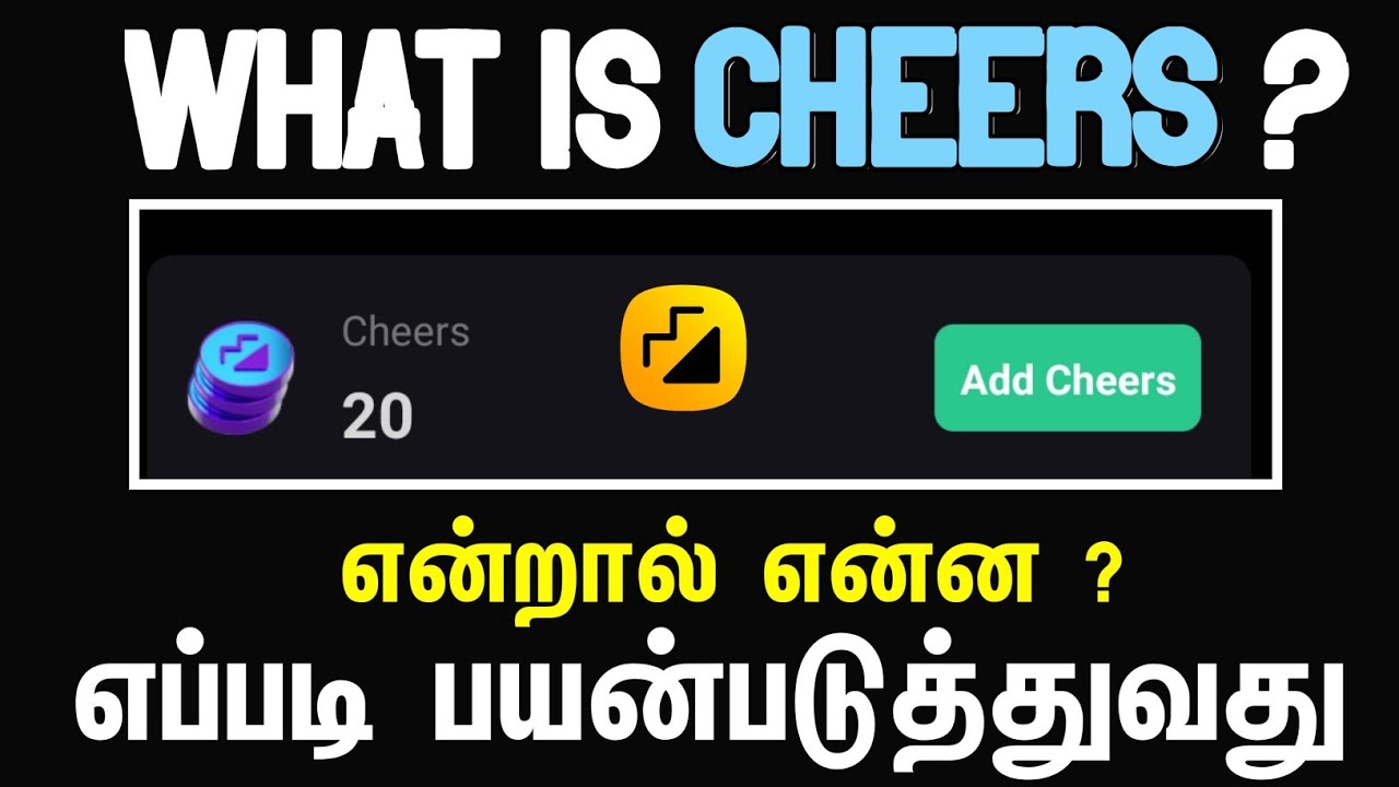 What is Cheers ? And How to Use in Moj App Tamil | தமிழ் | Moj Tamil