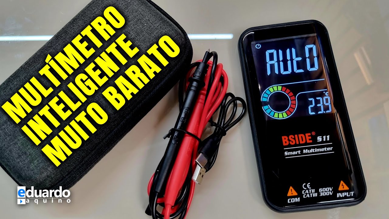 NOVO Multímetro BOM e BARATO True RMS BSIDE com BATERIA de Lítio