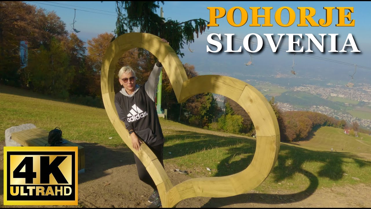 Pohorje Slovenia 🇸🇮 4K Downhill Route October Walking Tour 2022