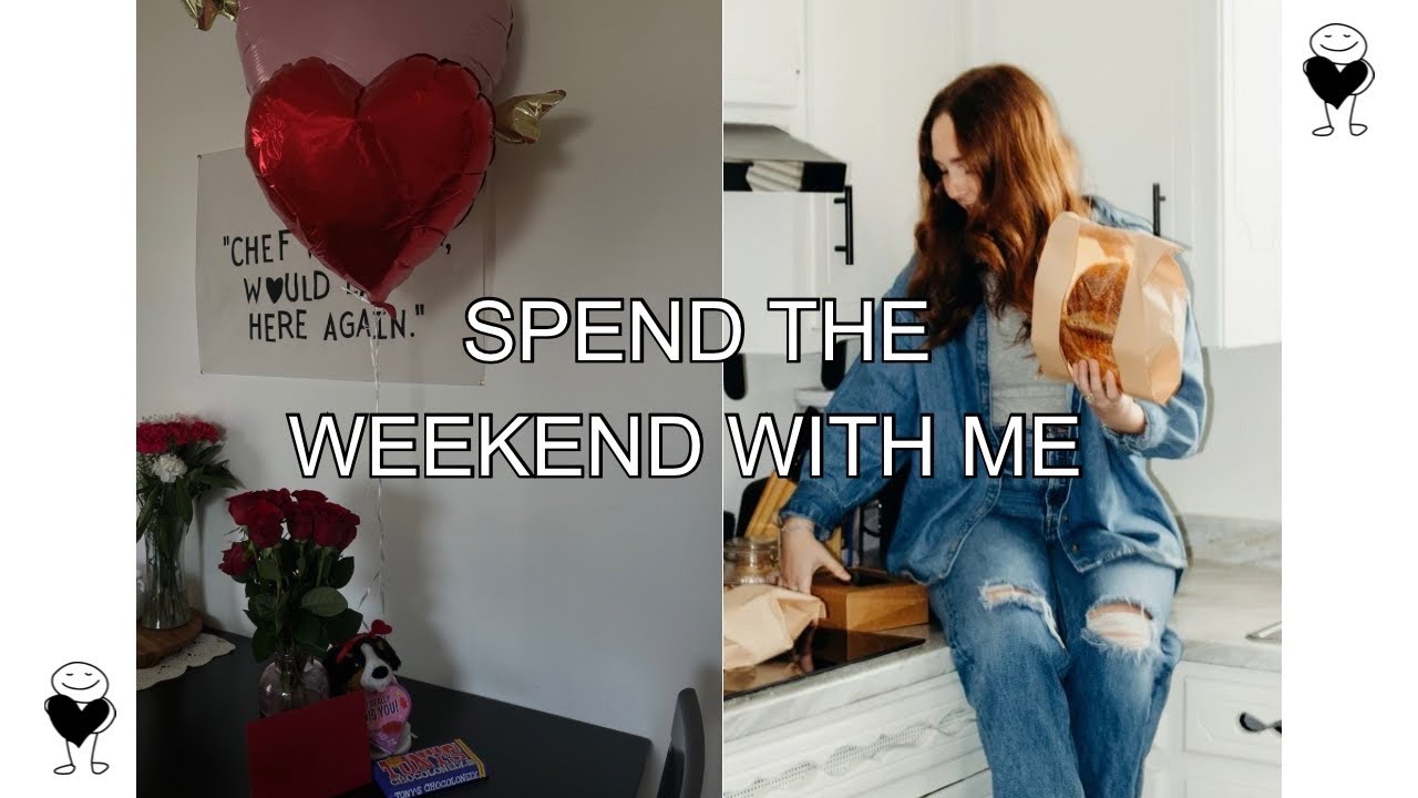 vanlentine’s day weekend, baking, TJ maxx haul🍞🤍🌸