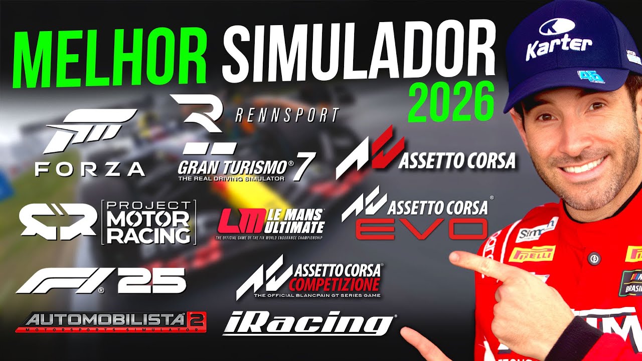 Os melhores simuladores de corrida pra começar 2026 - Opinião de Piloto Profissional!