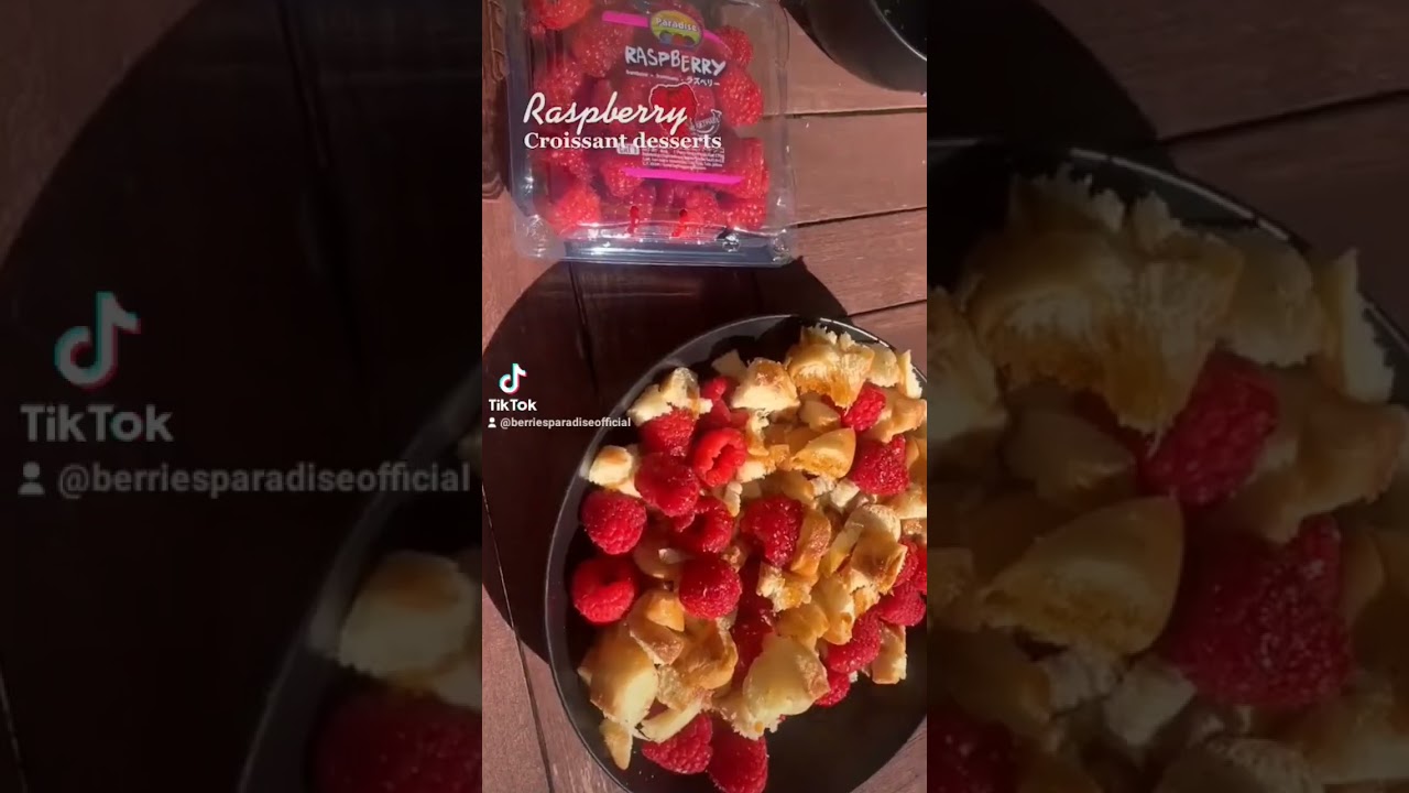 #Short Easy Raspberry Snack Croissant Dessert | Berries Paradise