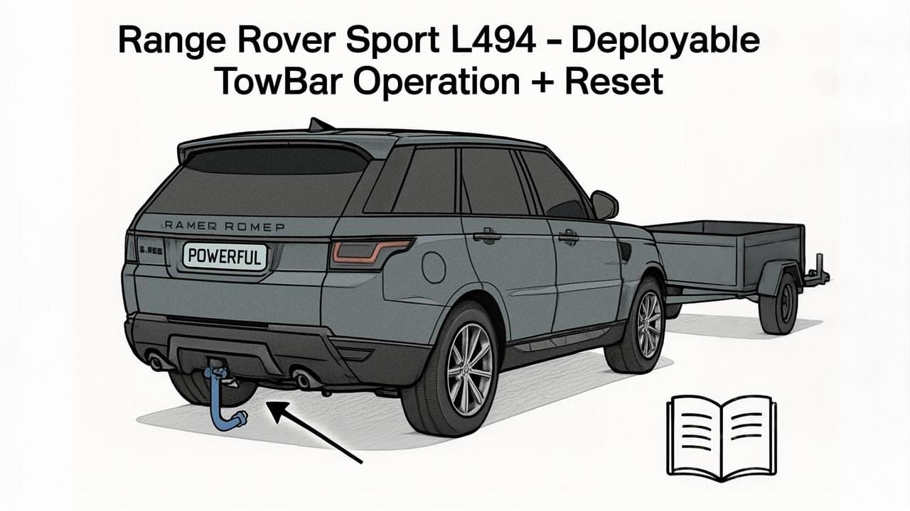 Deployable Electric Tow Bar - How to use + reset on Range Rover Sport L494