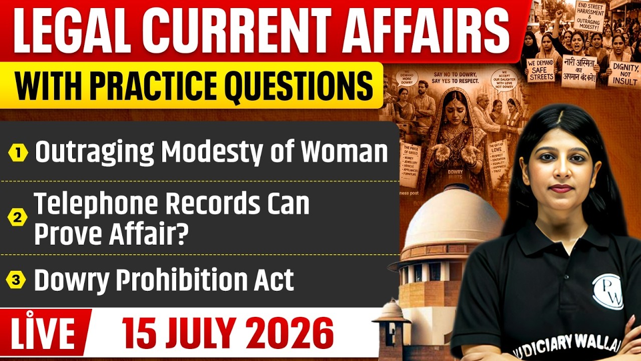 Legal Current Affairs Today | 15 July 2026 | Top Legal News | Judiciary/APO/APP |Judiciary By PW