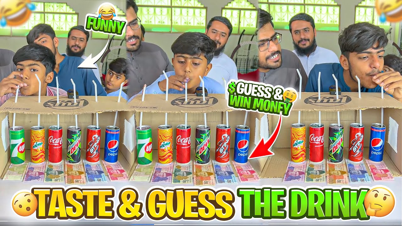 Taste and guess drink challenge