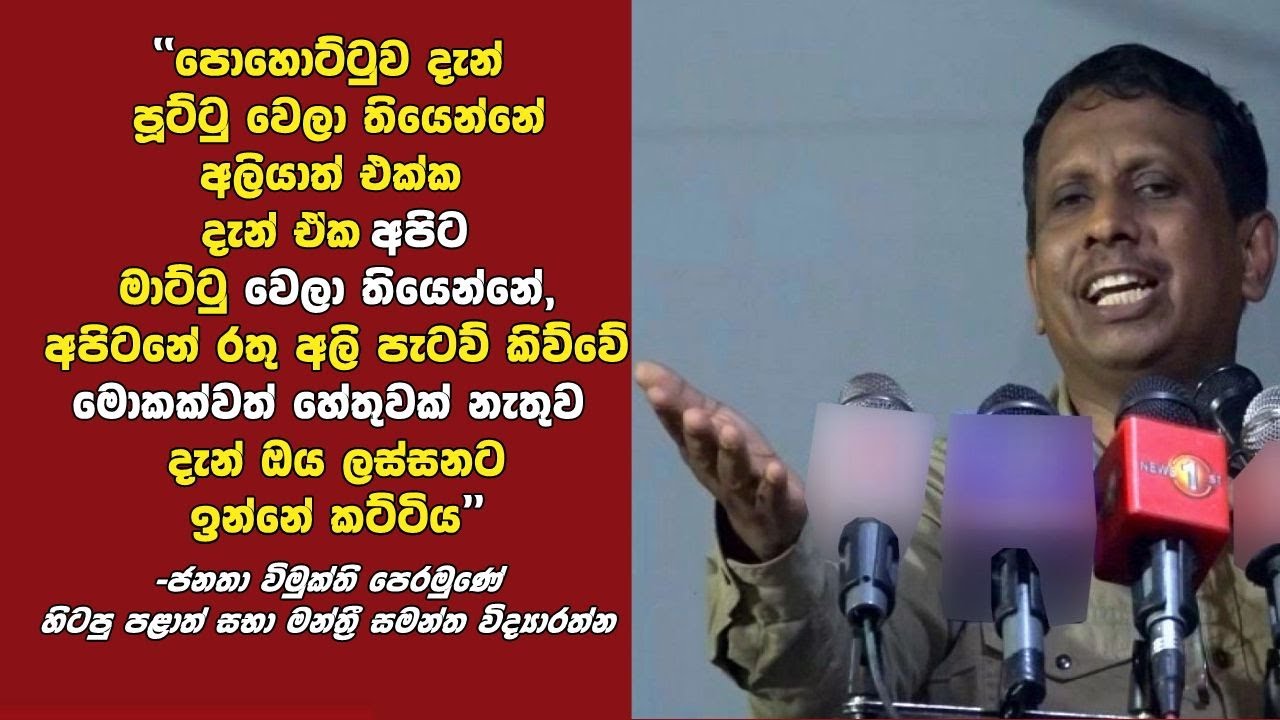 සීනි බදු වංචාව සිදු කළ අයගේ රතු අලි පැටව් ගැන සමන්ත විද්‍යාරත්නගෙන් හෙළිදරව්වක්...