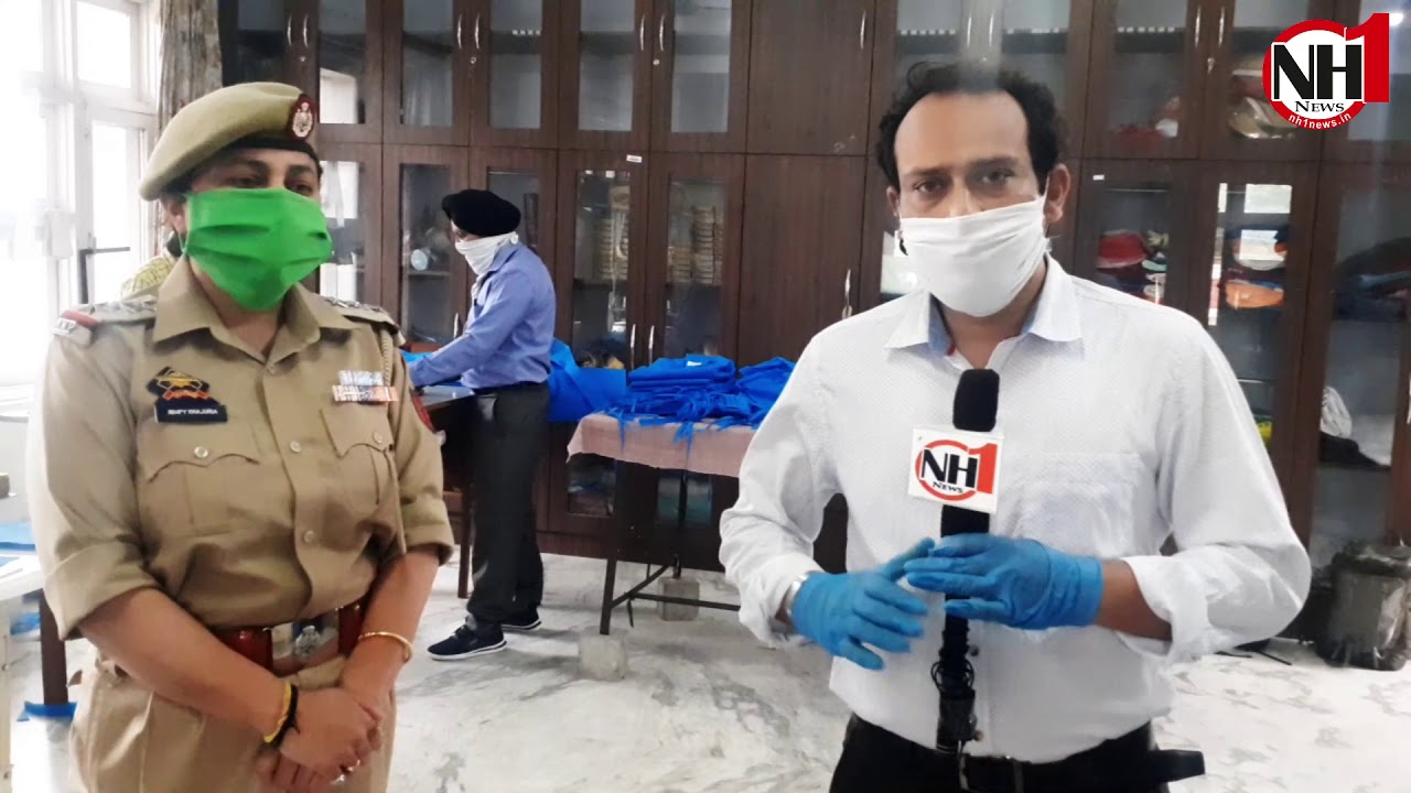 Protection Gears prepared for Police Personnel to fighting COVID-19 at Jammu Police Welfare Centre.