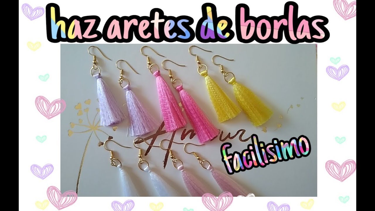 HAZ ARETES DE BORLAS SUPER FACIL ❤