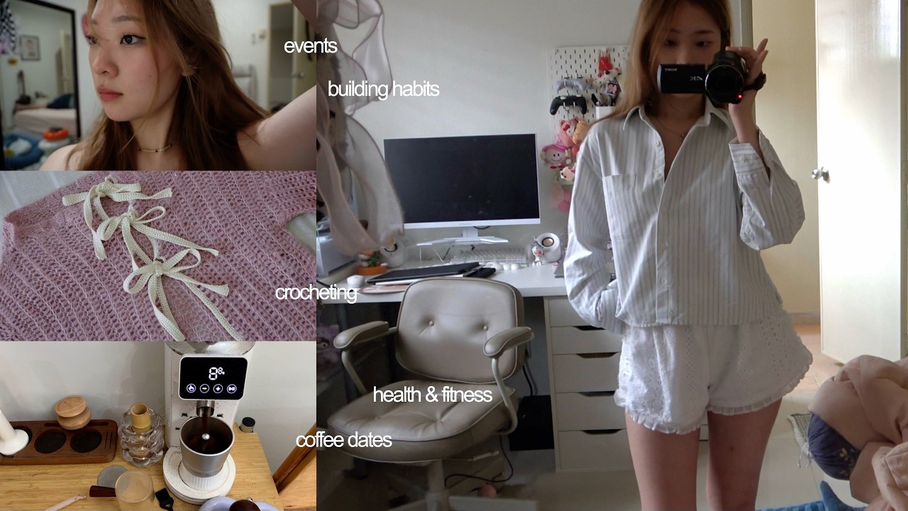 a cozy week in my life ☁️ with a side quest: crochet a sweater from scratch