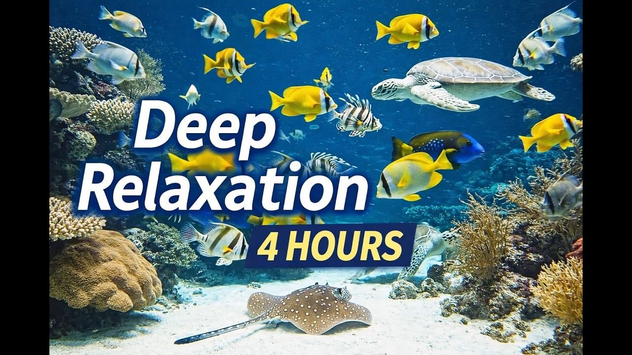 Under the Sea Relaxation 🌊 4 HOURS Ocean Ambience for Sleep, Stress Relief & Meditation