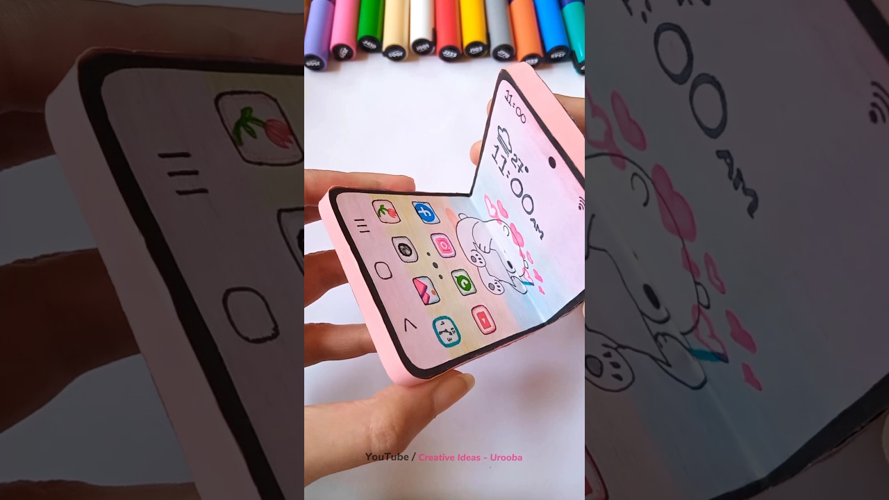 Paper PHONE ?😱 DIY paper craft | Creative Ideas Urooba #art #craft #shorts