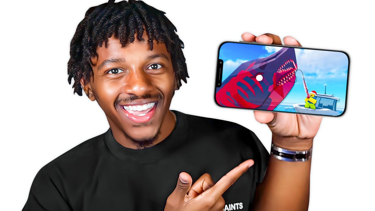 I Play Roblox Fisch On MOBILE...