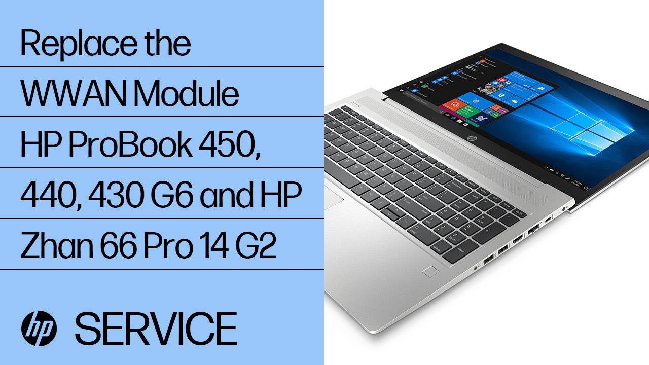 Replace the WWAN Module | HP ProBook 450, 440, 430 G6 and HP Zhan 66 Pro 14 G2 | HP