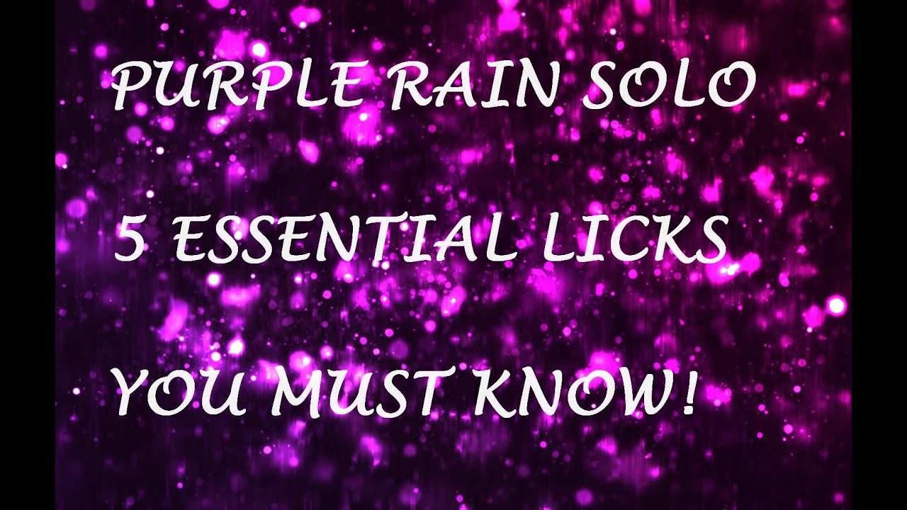 PURPLE RAIN SOLO: 5 ESSENTIAL LICKS YOU MUST KNOW (easy solo lesson)