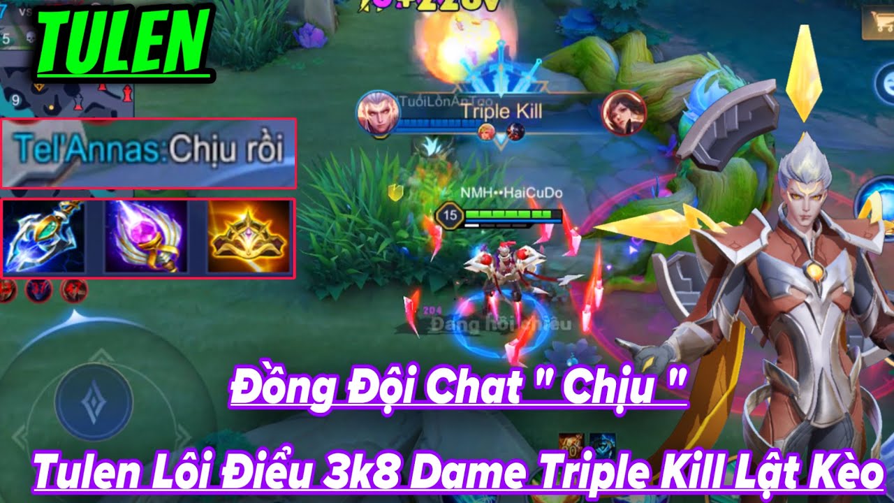 TULEN Liên Quân || 1 Lôi Điểu 3800 Dame Phép Địch Bay Màu Trible Kill Lật Kèo Gắt
