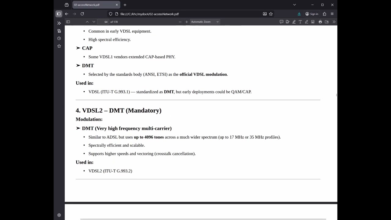05 Access Network - MSAN and Modulation Schemes in xDSL