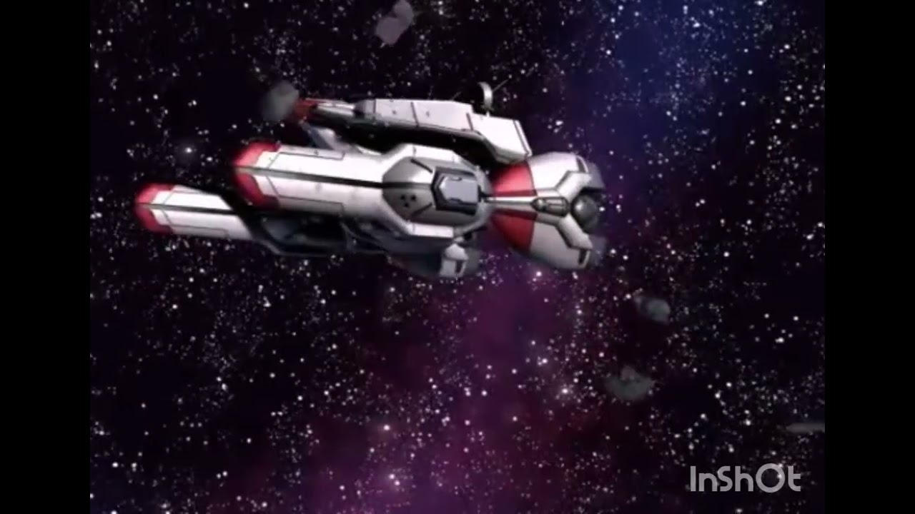 Todos los robots ayudando a new gundam a evitar el impacto de meteorito 