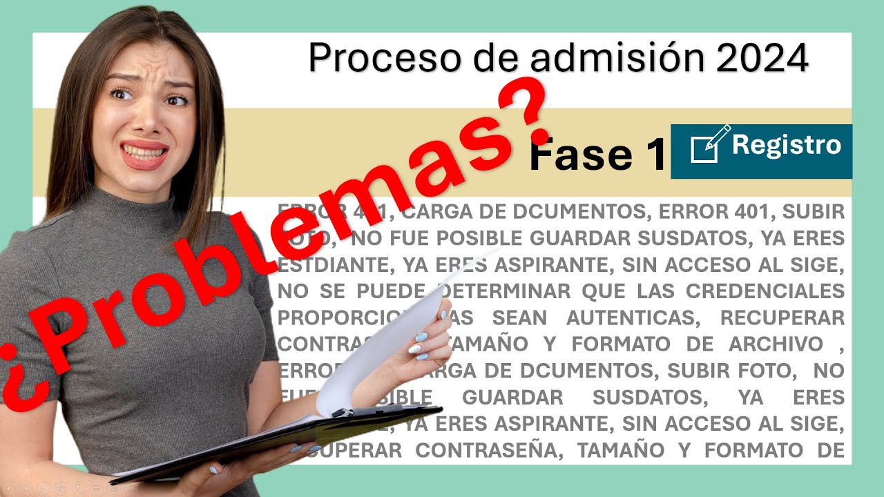¿Problemas con el Registro Fase 1? Soluciónalos! aquí te digo cómo. UnADM 2024
