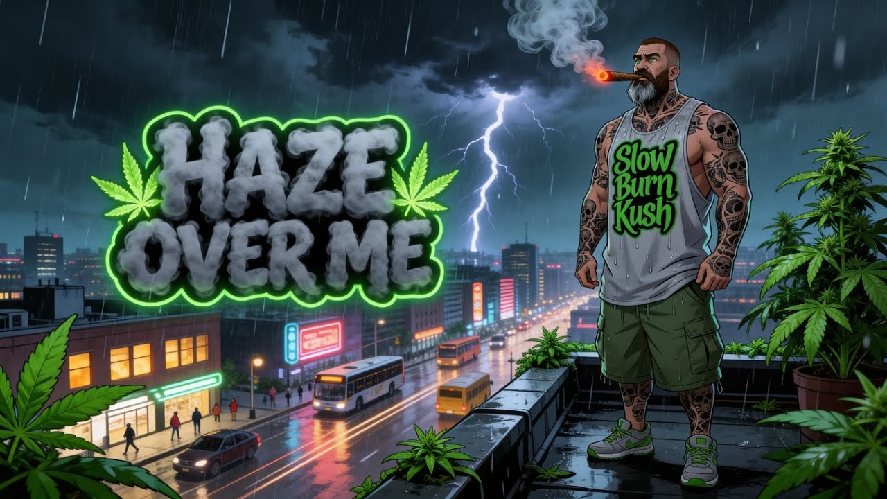 💨 HAZE OVER ME &ndash; SlowBurnKush | Dark Blues Rap x 420 Stoner Soul Music 🌑🔥