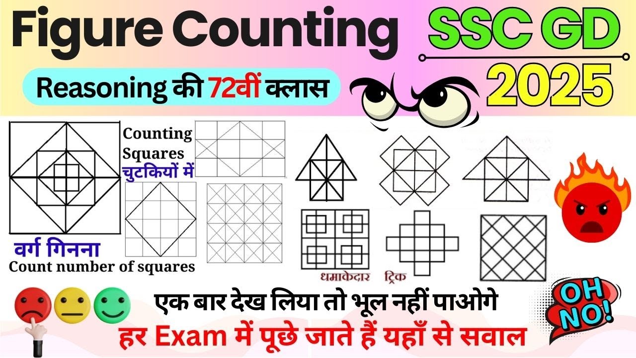 72. SSC GD 2025 :  Figure Counting आकृति गिनना 06 | Complete Reasoning Class by Sudhir Sir Study91