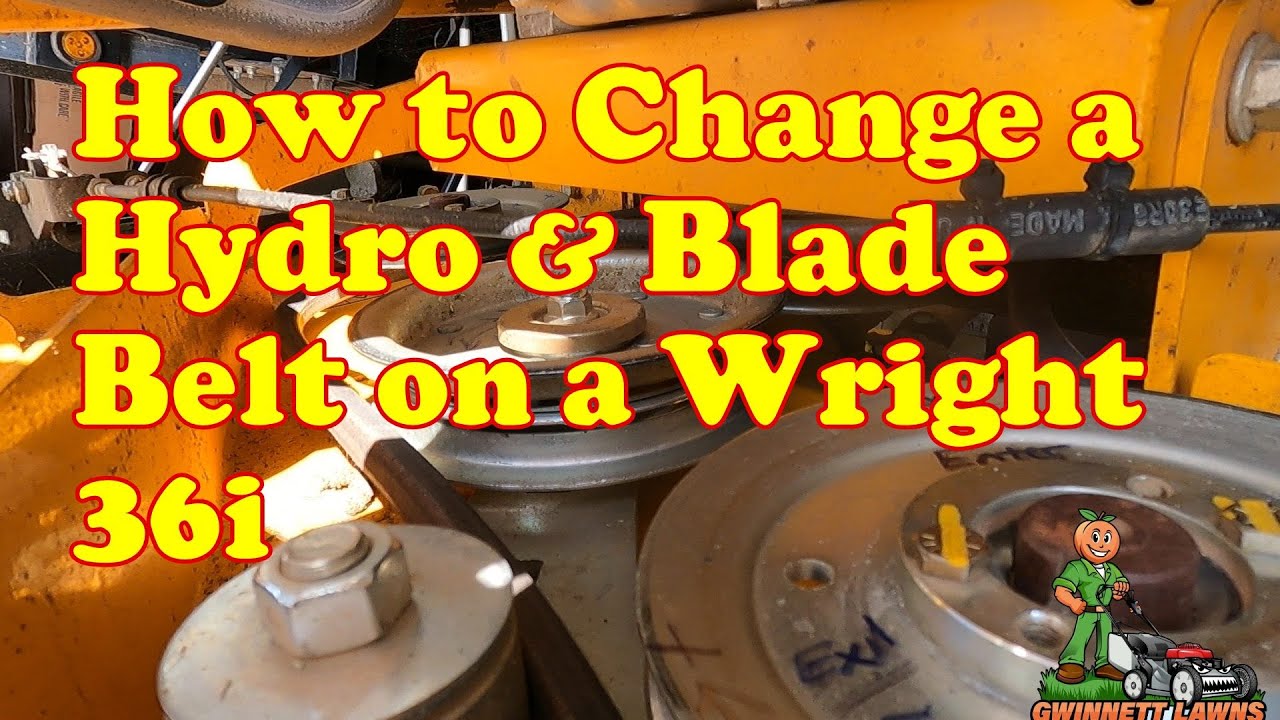 How to Change a Hydro Drive and Blade Belt on a Wright 36i Stander
