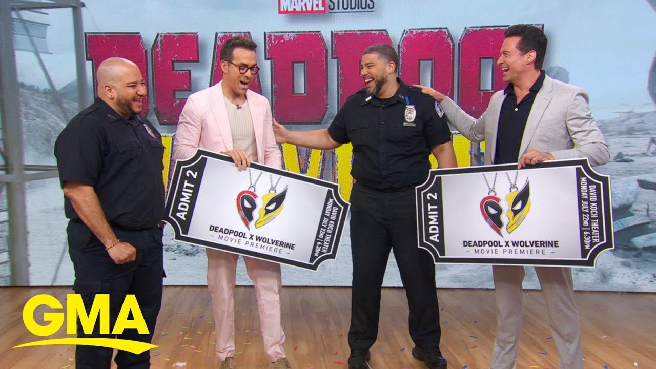 Hugh Jackman and Ryan Reynolds honor hospital security guards live on ‘GMA’
