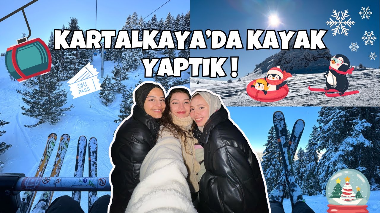 ARKADAŞLARIMA KAYAK YAPMAYI ÖĞRETTİM ! Kartalkaya - Abant Vlog, Dorukkaya Pisti !!