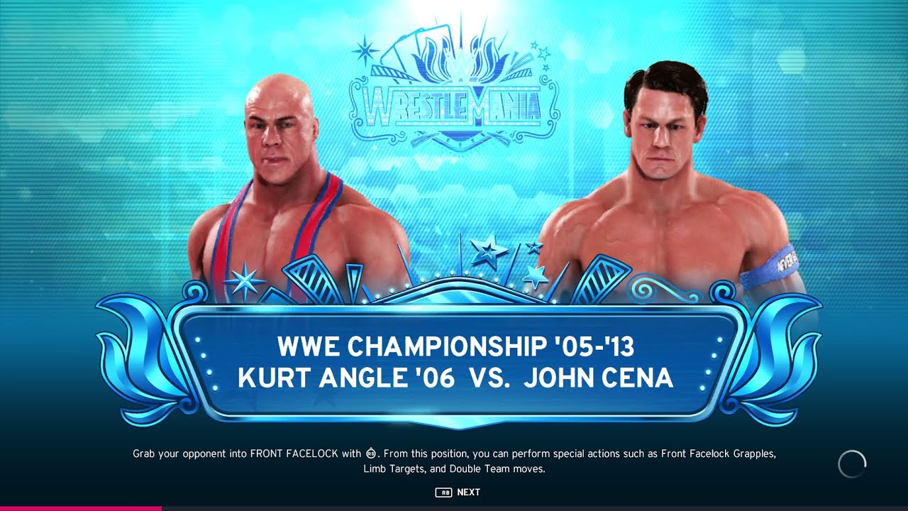 WWE 2K20 Kurt Angle Vs John Cena