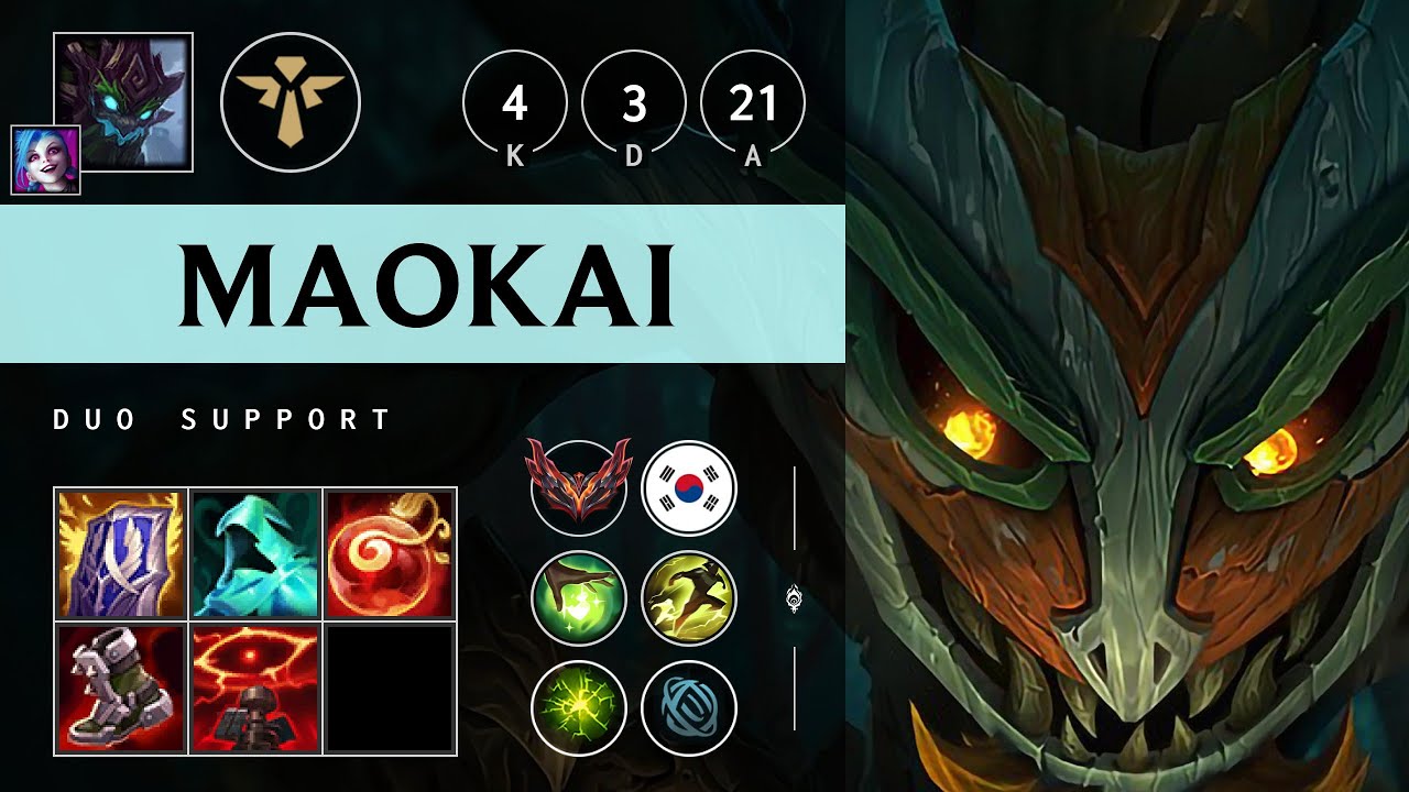 Maokai Support vs Nautilus - KR Grandmaster Patch 25.15