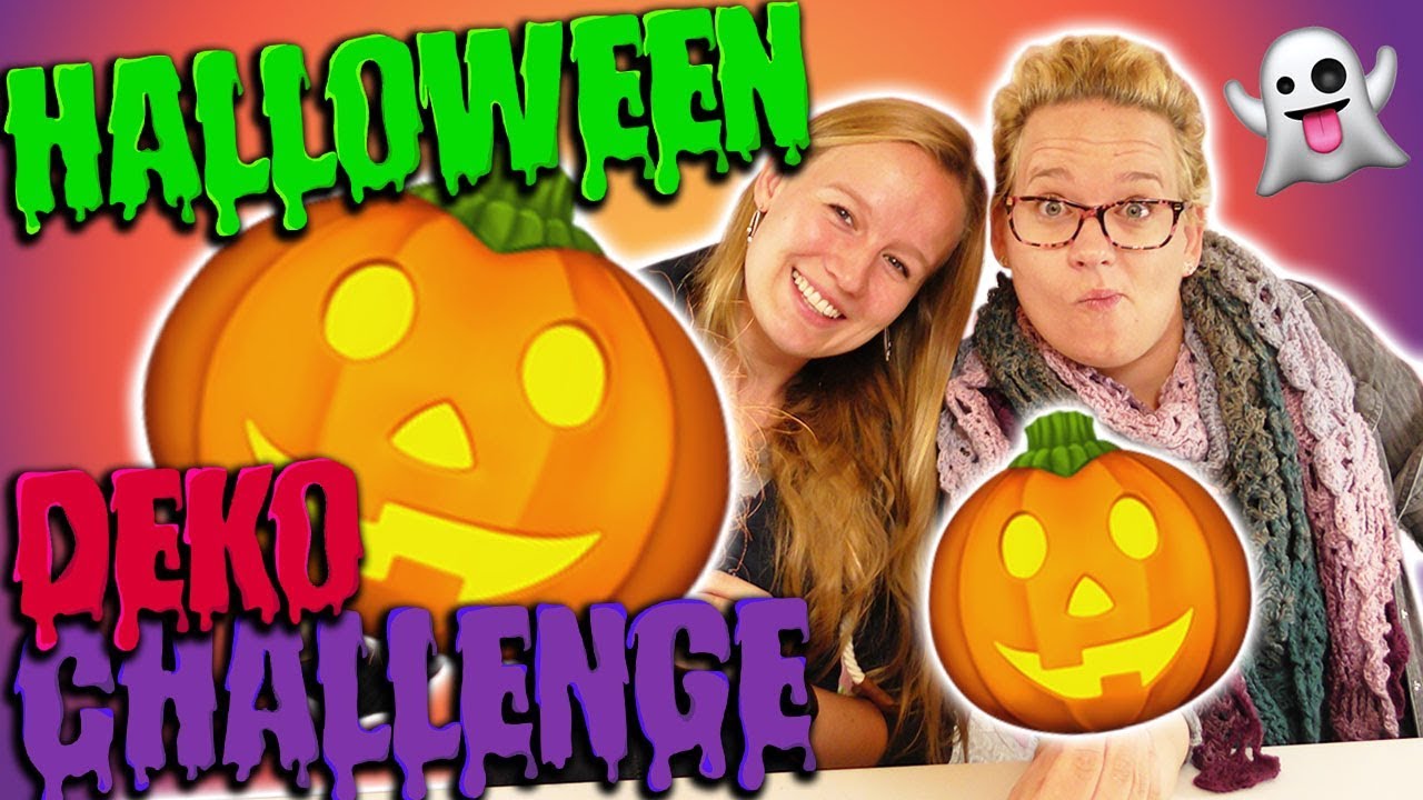 Halloween DEKO DIY CHALLENGE mit Eva & Kathi | Wer bastelt Halloweendeko in 10 Minuten? Inspiration