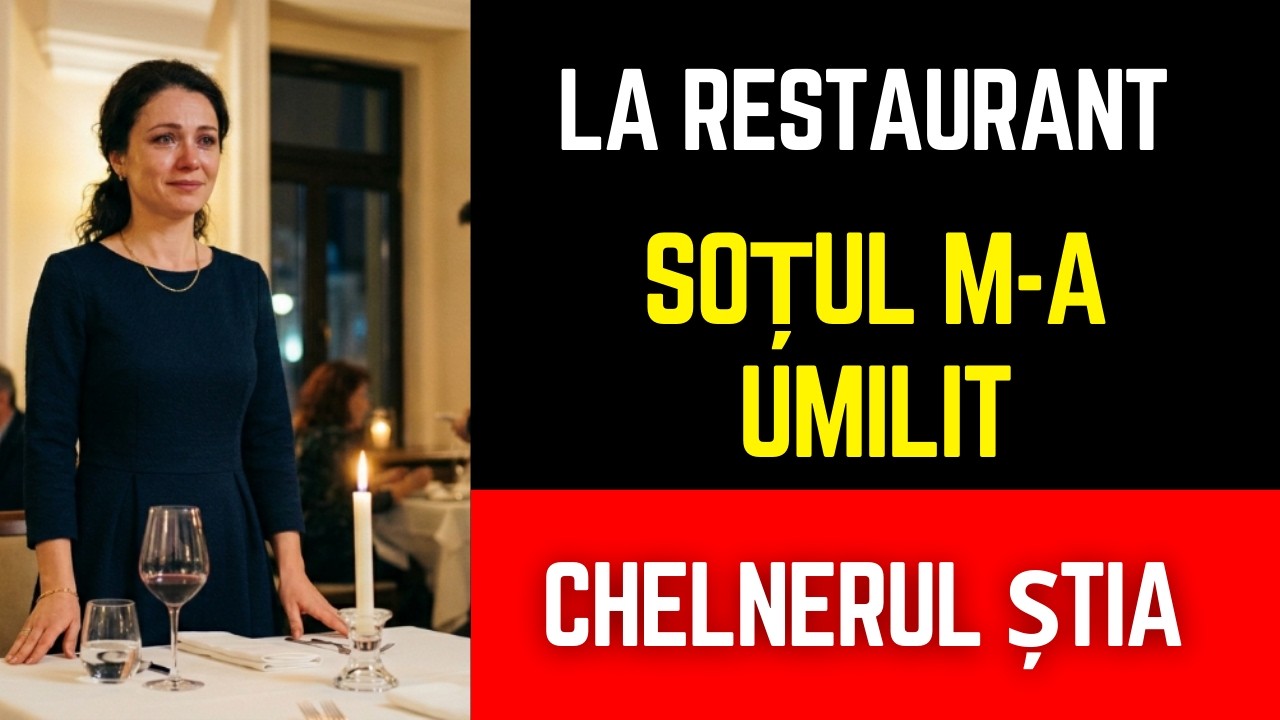 La restaurant, soțul meu m-a umilit în fața tuturor, dar chelnerul a observat ceva