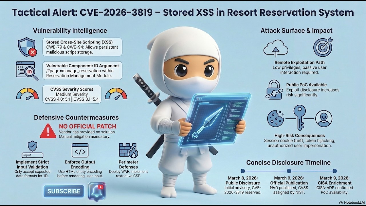 CVE-2026-3819 Deep Dive: How to Stop the SourceCodester Code Injection Flaw #cybersecurity