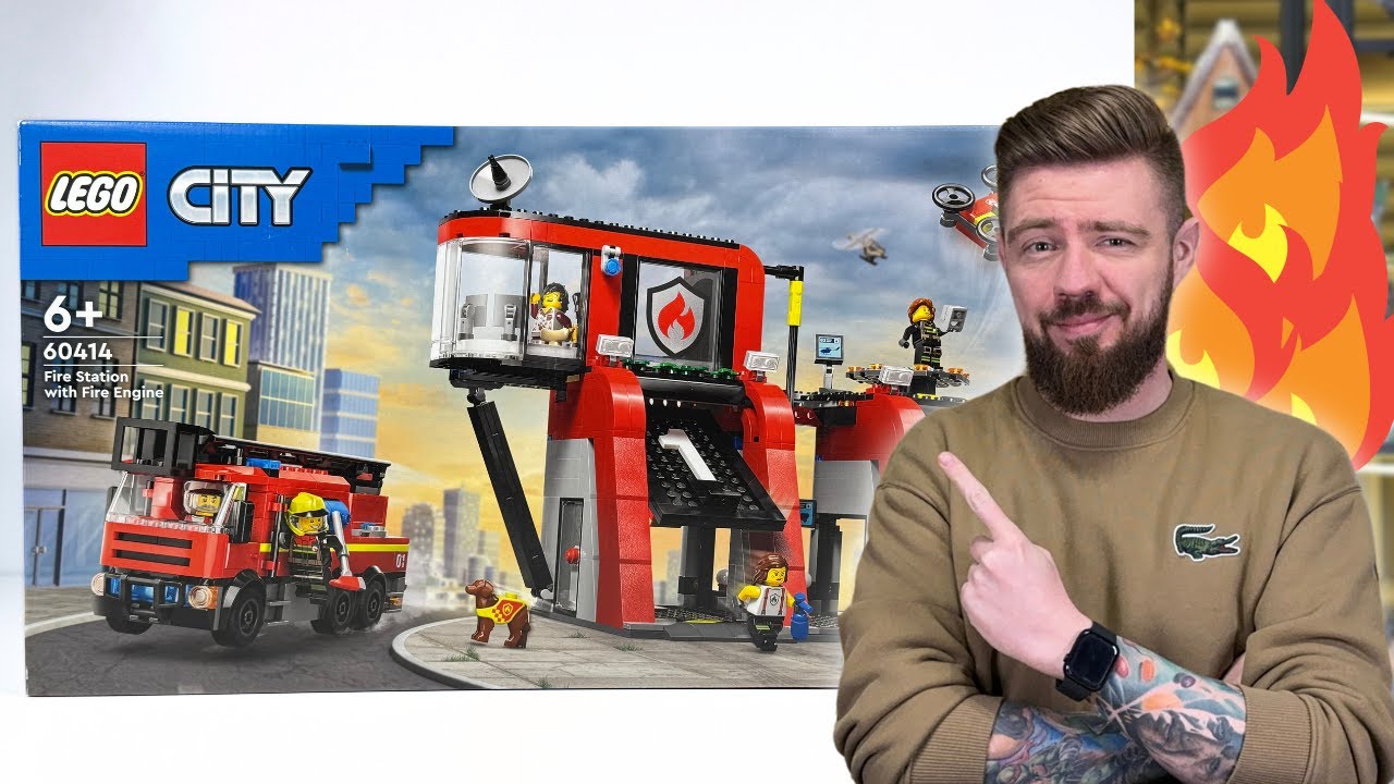 REMIZA Z WOZEM STRAŻACKIM 🚒 LEGO CITY 60414 RECENZJA